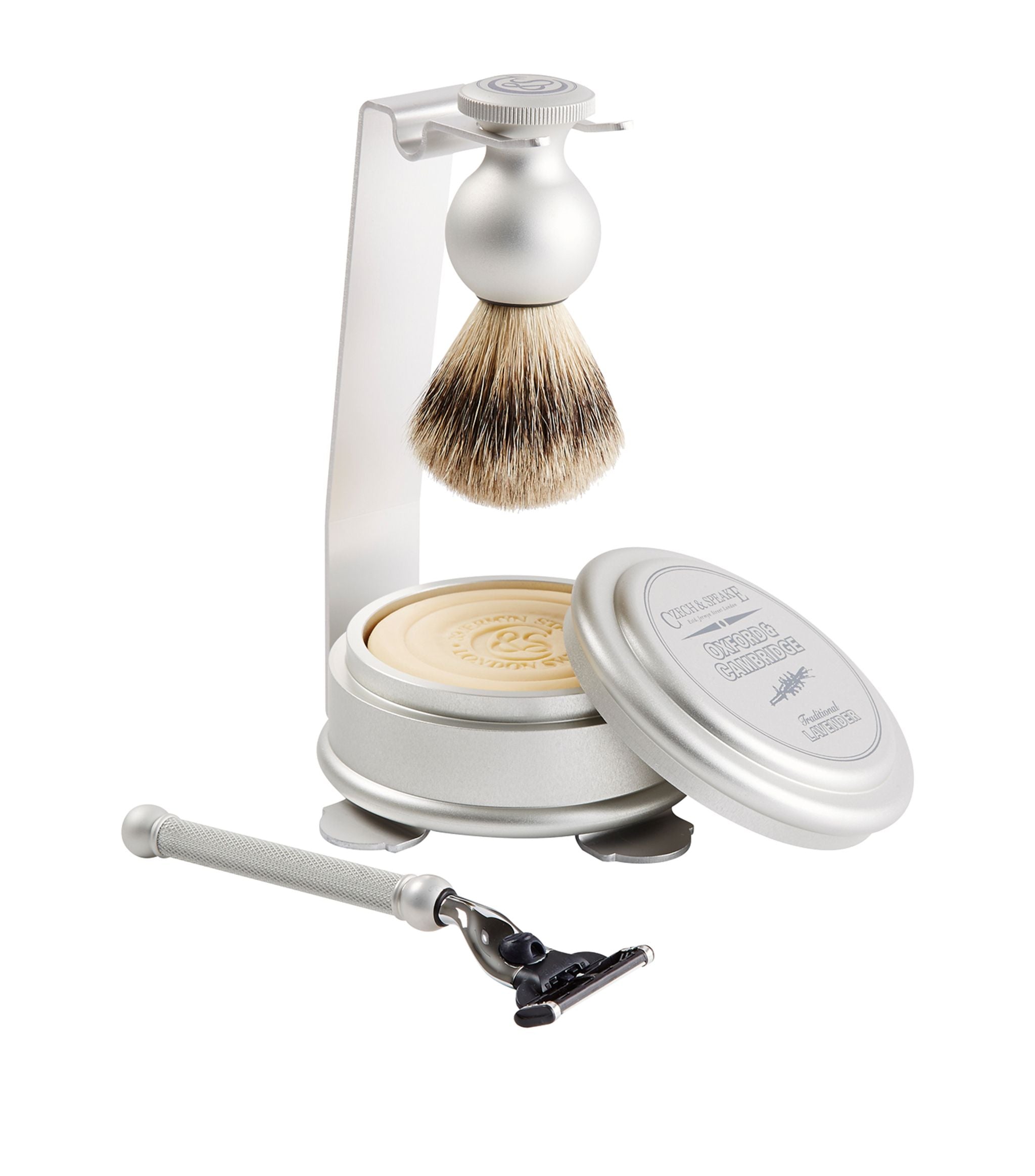 Oxford & Cambridge Shaving Set & Stand GOODS Harrods   