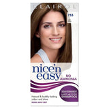 Clairol Nice'n Easy Non Permanent Hair Dye No Ammonia Light Brown 755 Brunette Sainsburys   