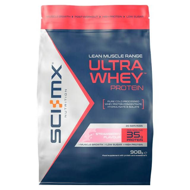 Sci-MX 100% Whey Protein, Strawberry 908g