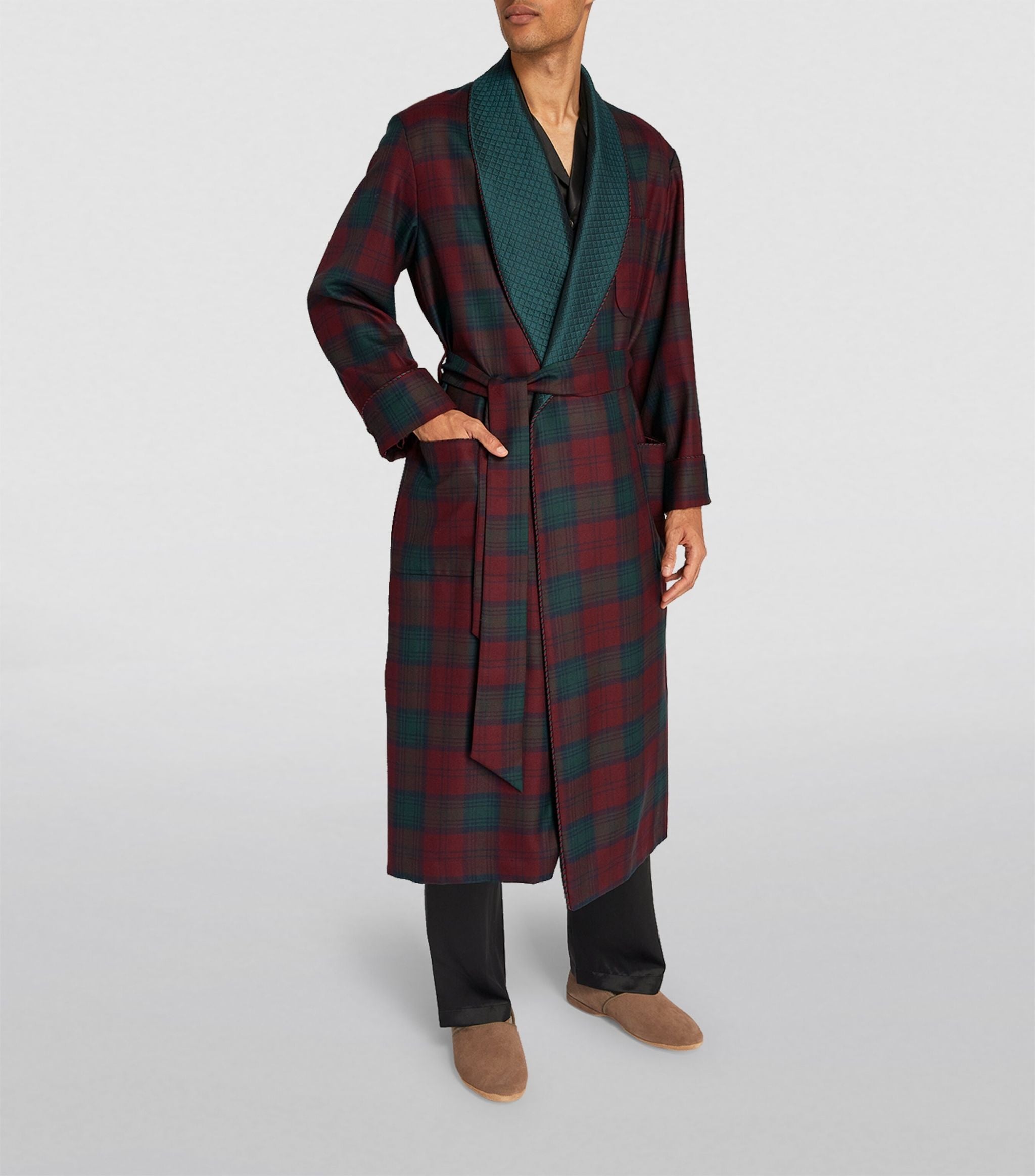 Wool Tartan Robe GOODS Harrods   