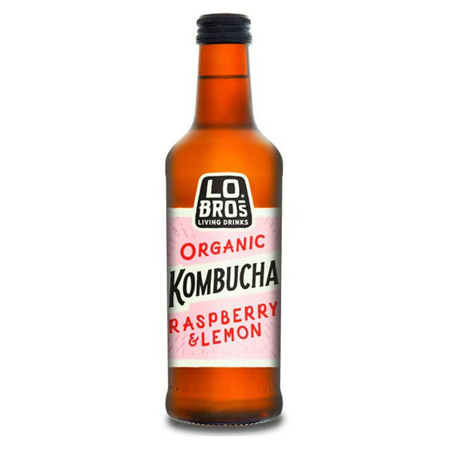 Lo Bros Living Drinks Organic Kombucha Raspberry & Lemon 330ml Adult soft drinks Sainsburys   