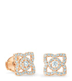 Medium Rose Gold And Diamond Enchanted Lotus Stud Earrings GOODS Harrods   