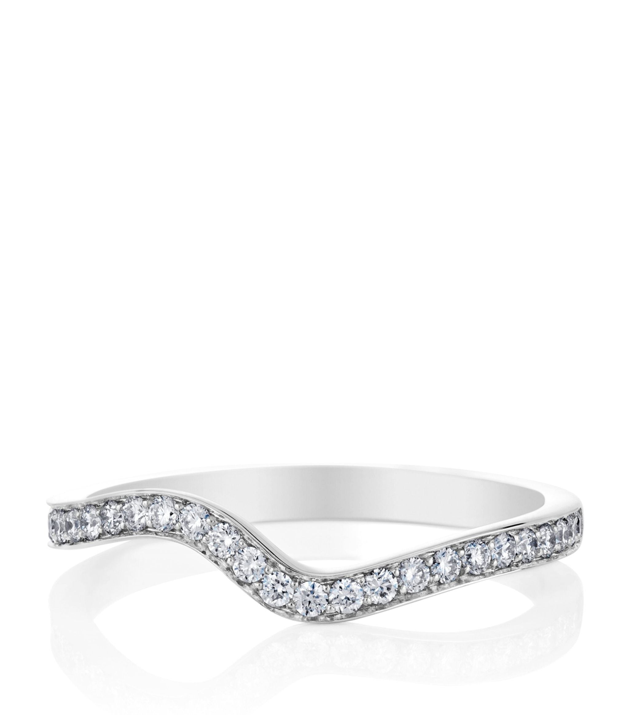 Platinum and Diamond Caress Wedding Band GOODS Harrods   