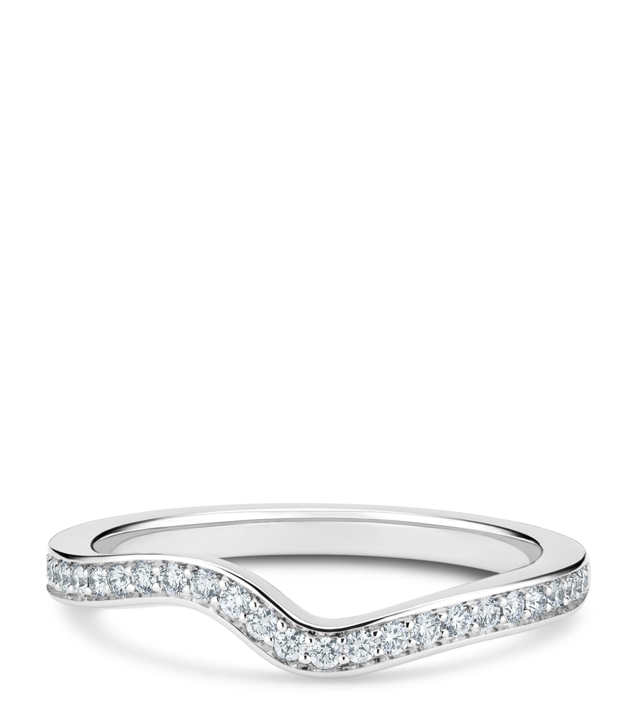 Platinum and Diamond Caress Wedding Band GOODS Harrods   