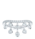 Platinum and Diamond Dewdrop Crown Ring GOODS Harrods   