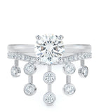 Platinum and Diamond Dewdrop Crown Ring GOODS Harrods   