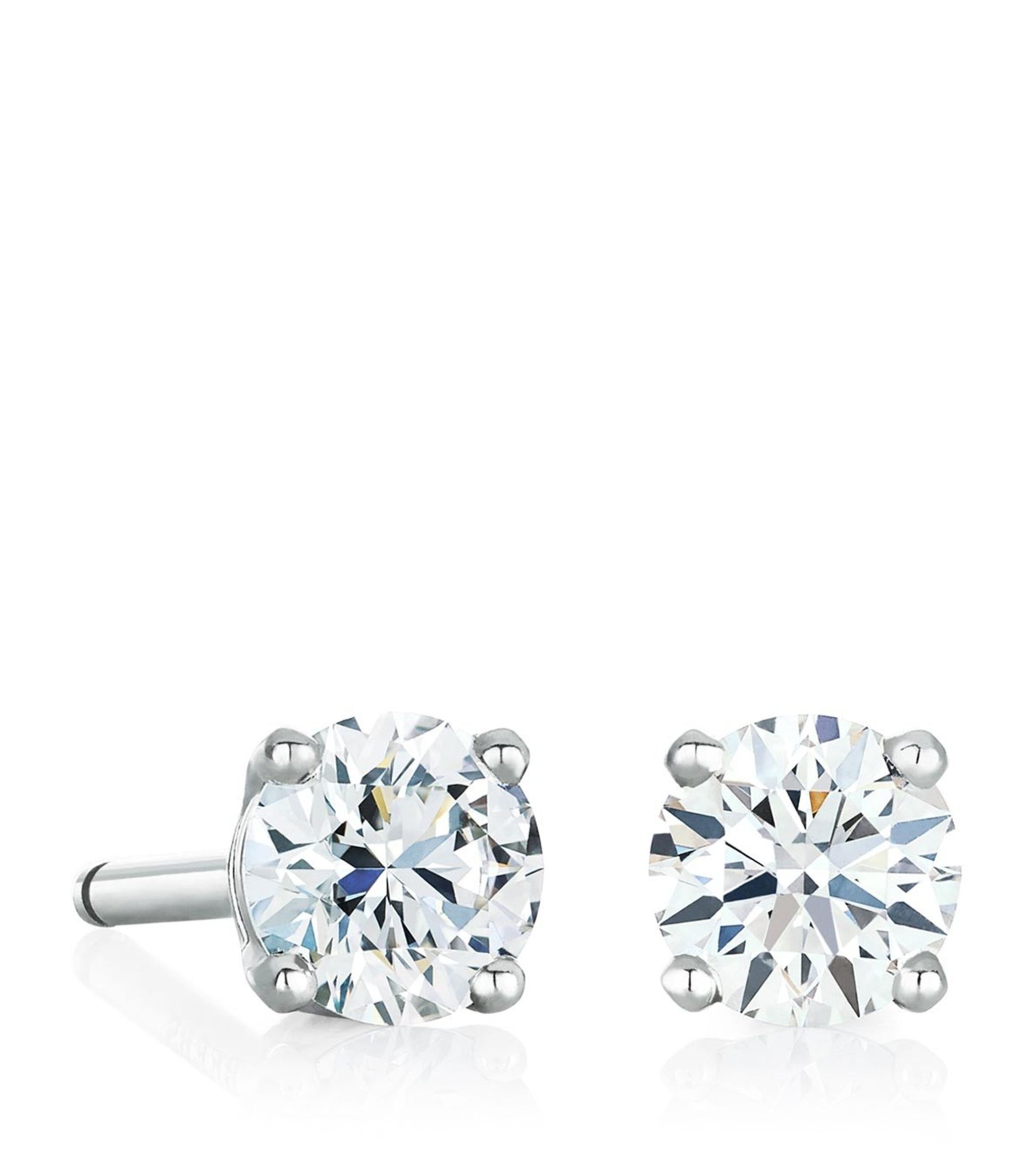 Platinum and Diamond My First De Beers Classic Stud Earrings GOODS Harrods   