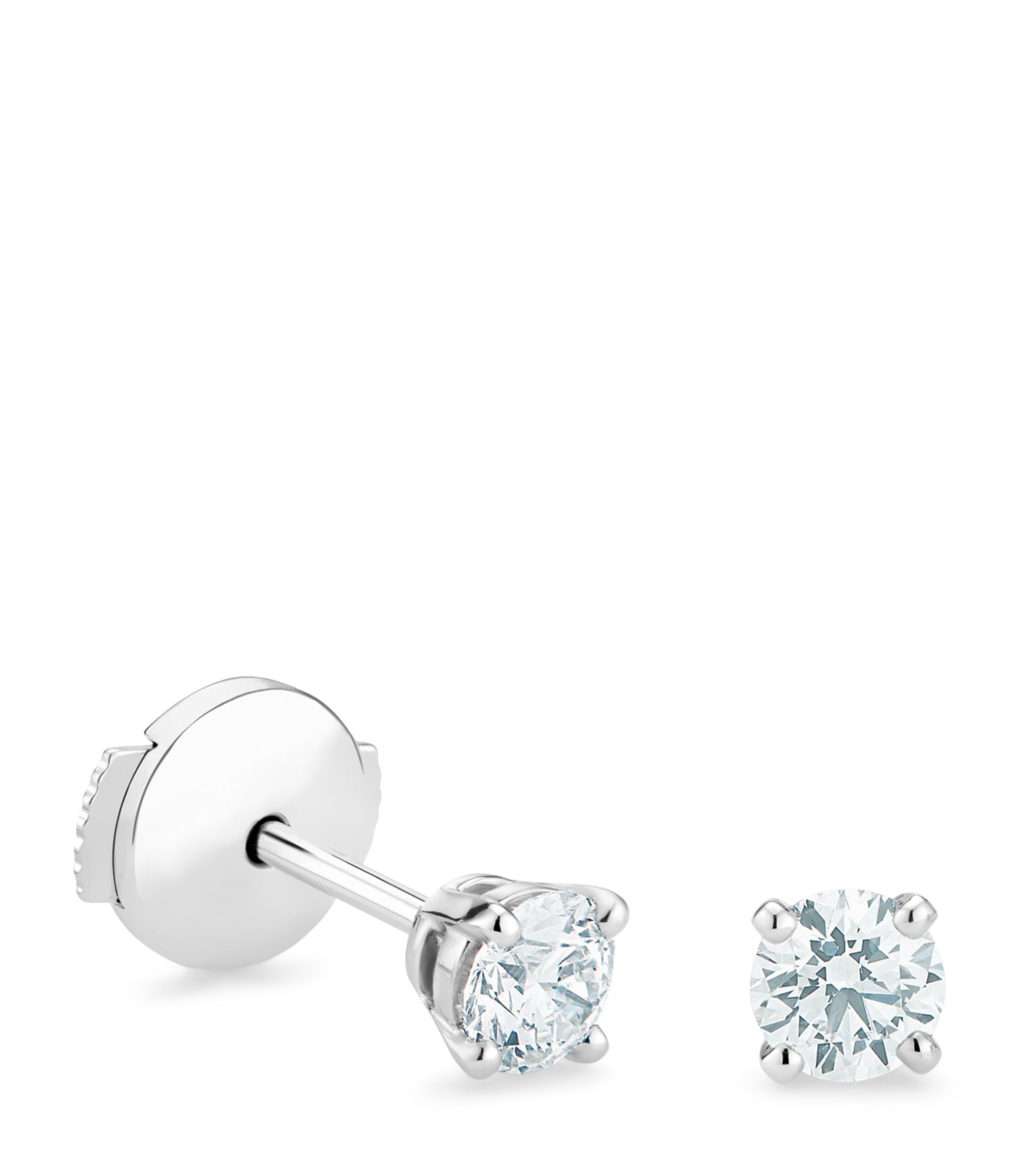 Platinum and Diamond My First De Beers Classic Stud Earrings GOODS Harrods   