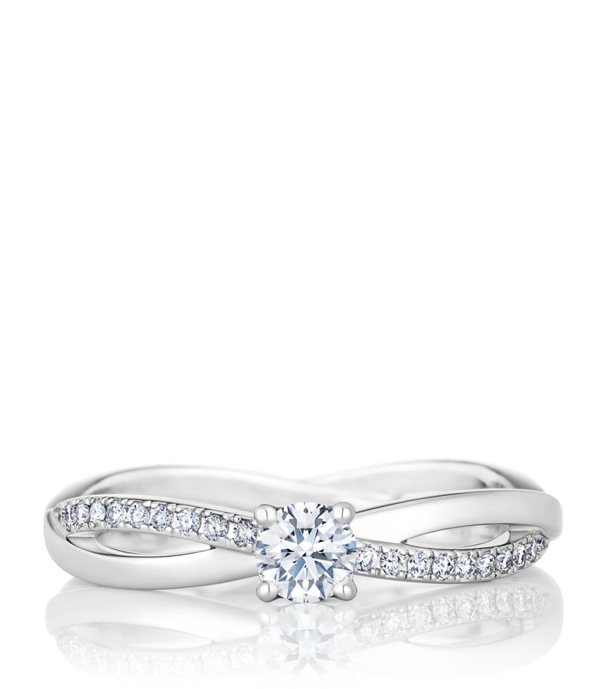 40CT Natural Diamond Infinity Ring 14K White Gold Size 5