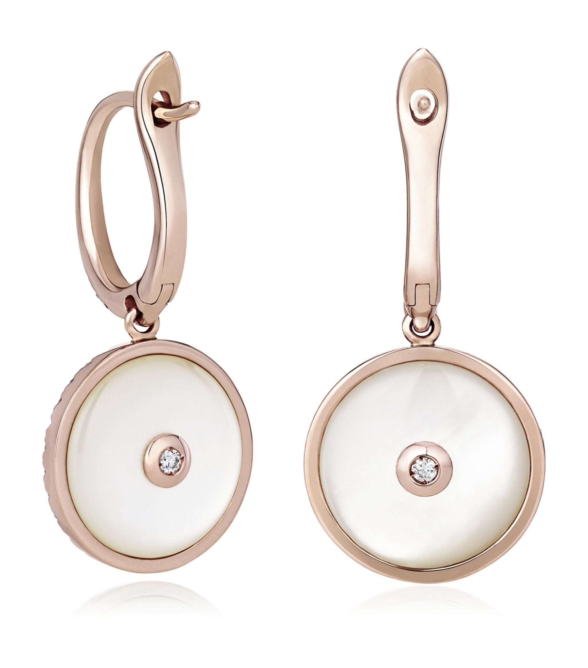 Rose Gold And Diamond Enchanted Lotus Drop Earrings GOODS Harrods   