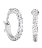 Small White Gold And Micropavé Diamond Hoop Earrings GOODS Harrods   