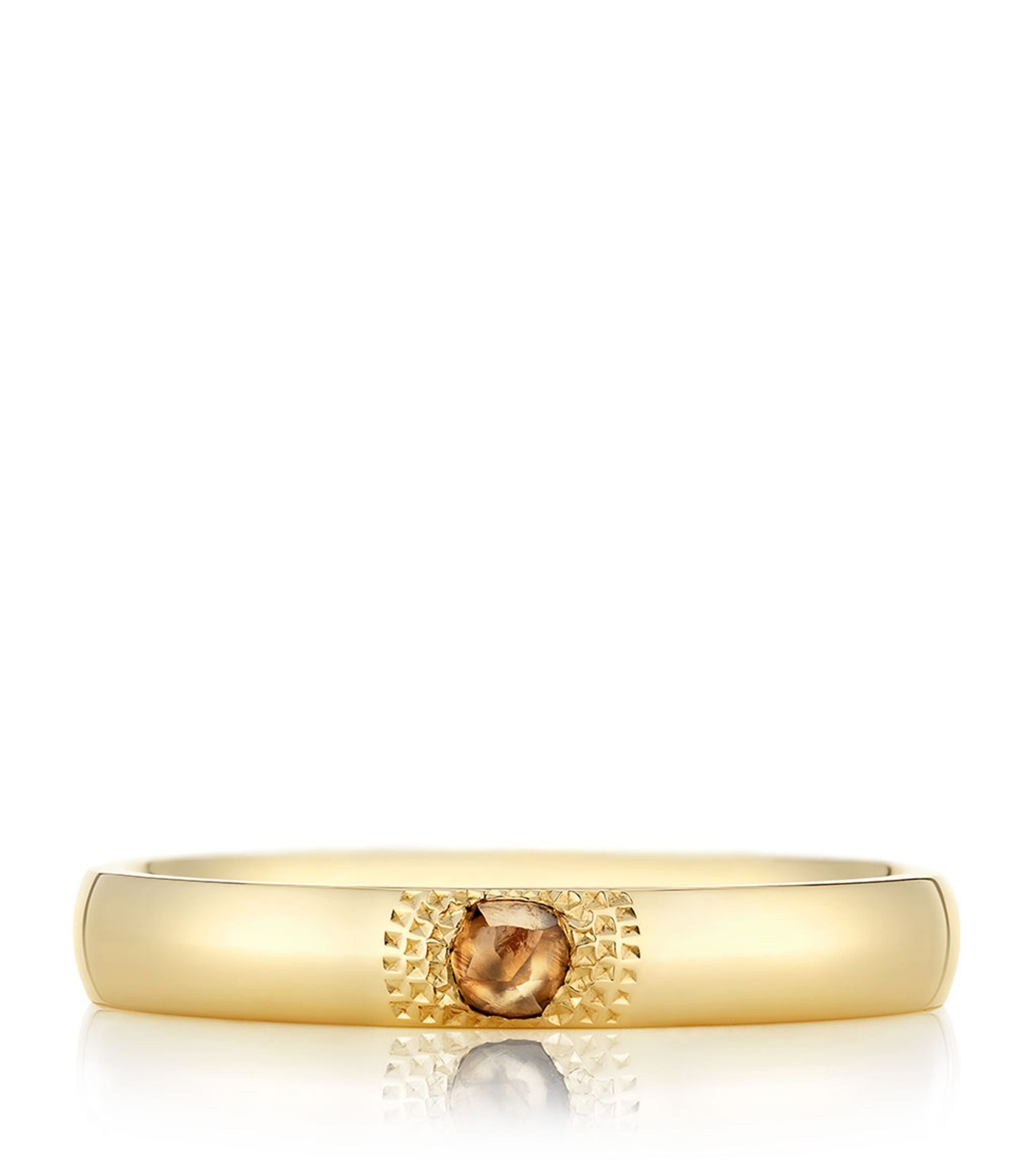 Small Yellow Gold and Diamond Talisman You and Me Band GOODS Harrods   