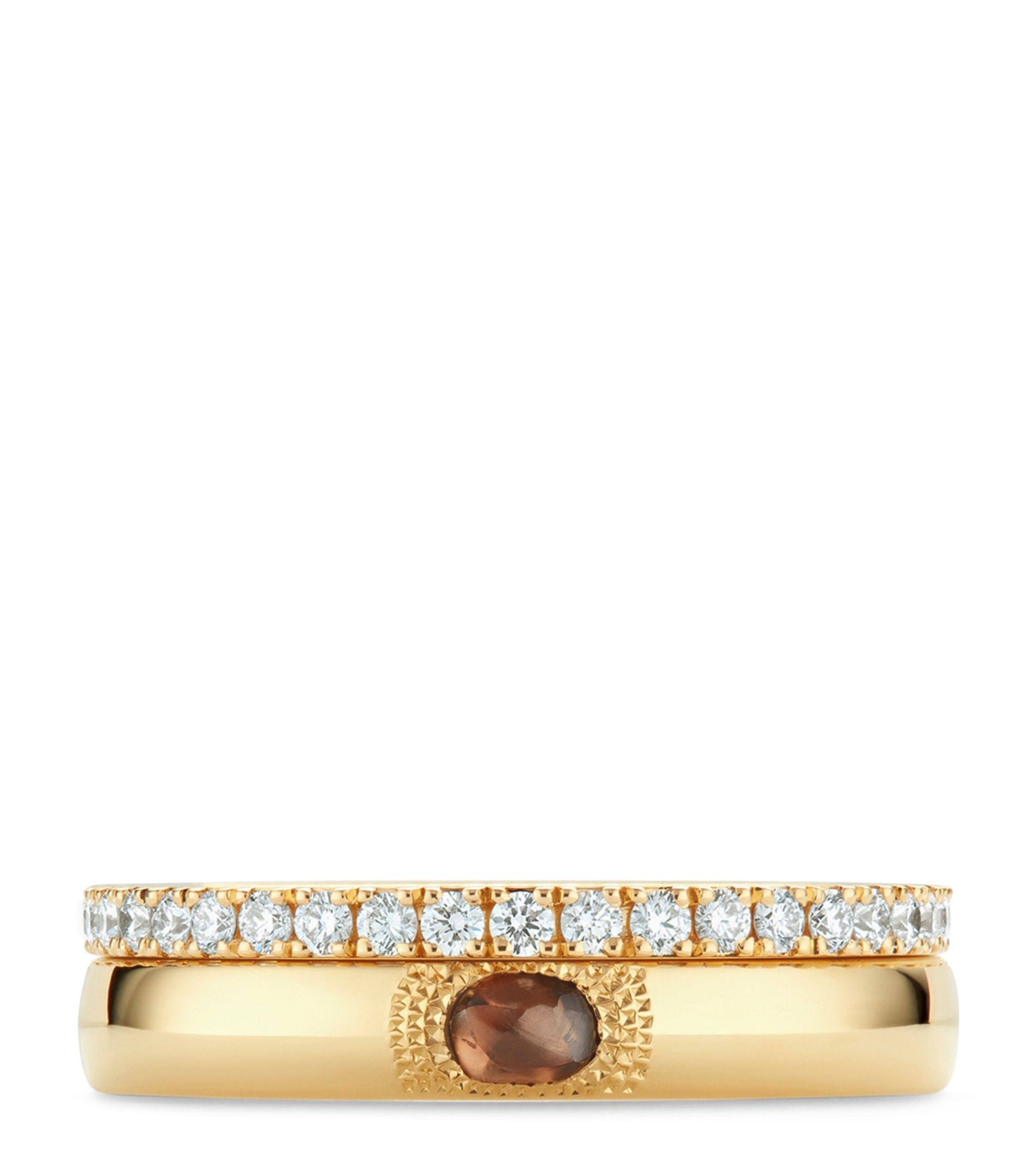 Small Yellow Gold and Diamond Talisman You and Me Band GOODS Harrods   