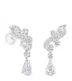 White Gold and Diamond Adonis Rose Earrings GOODS Harrods   