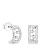 White Gold And Diamond Dewdrop Hoop Earrings GOODS Harrods   