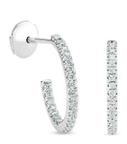 White Gold And Diamond Micropavé Hoop Earrings GOODS Harrods   