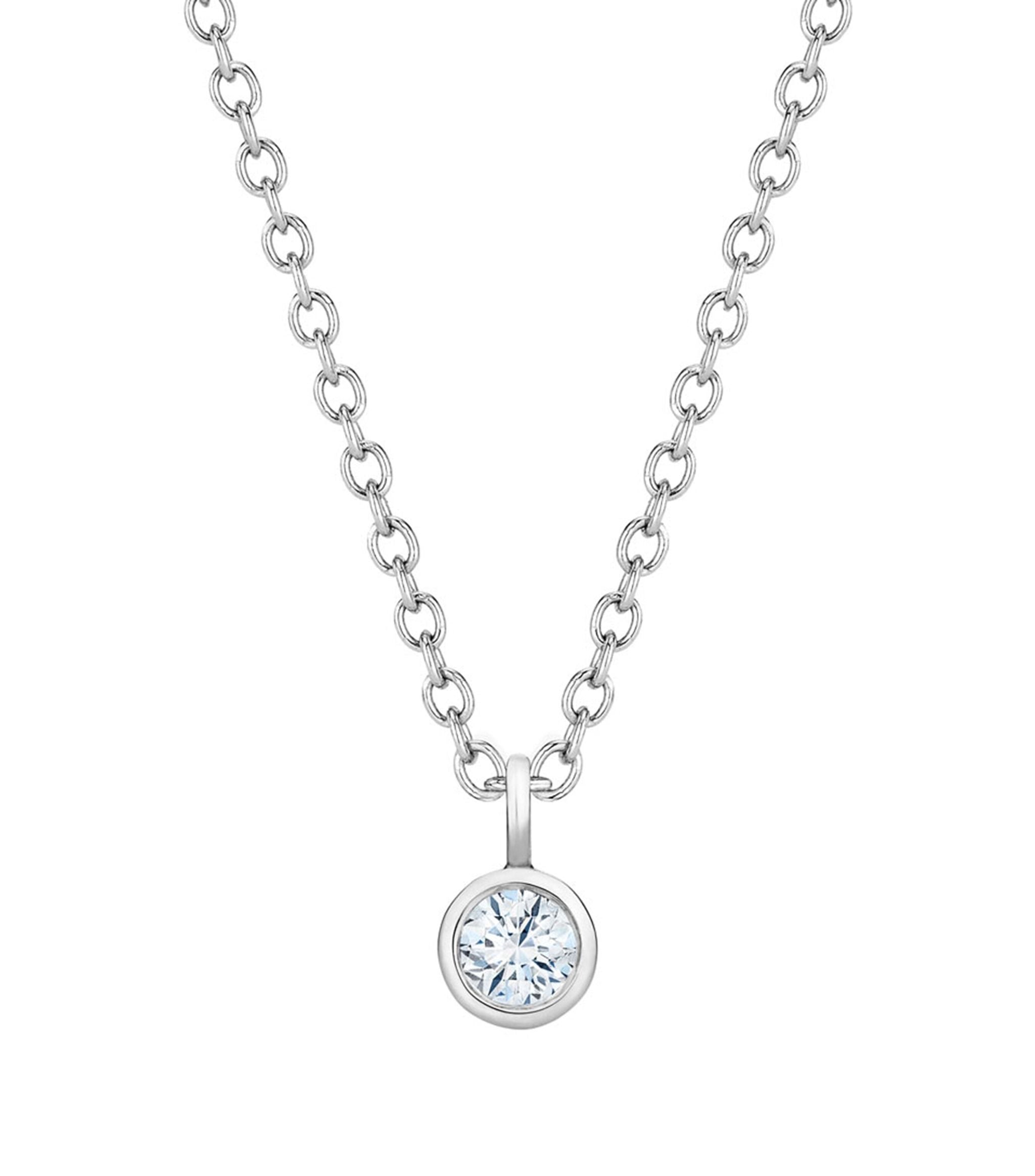 White Gold and Diamond My First De Beers Pendant GOODS Harrods   