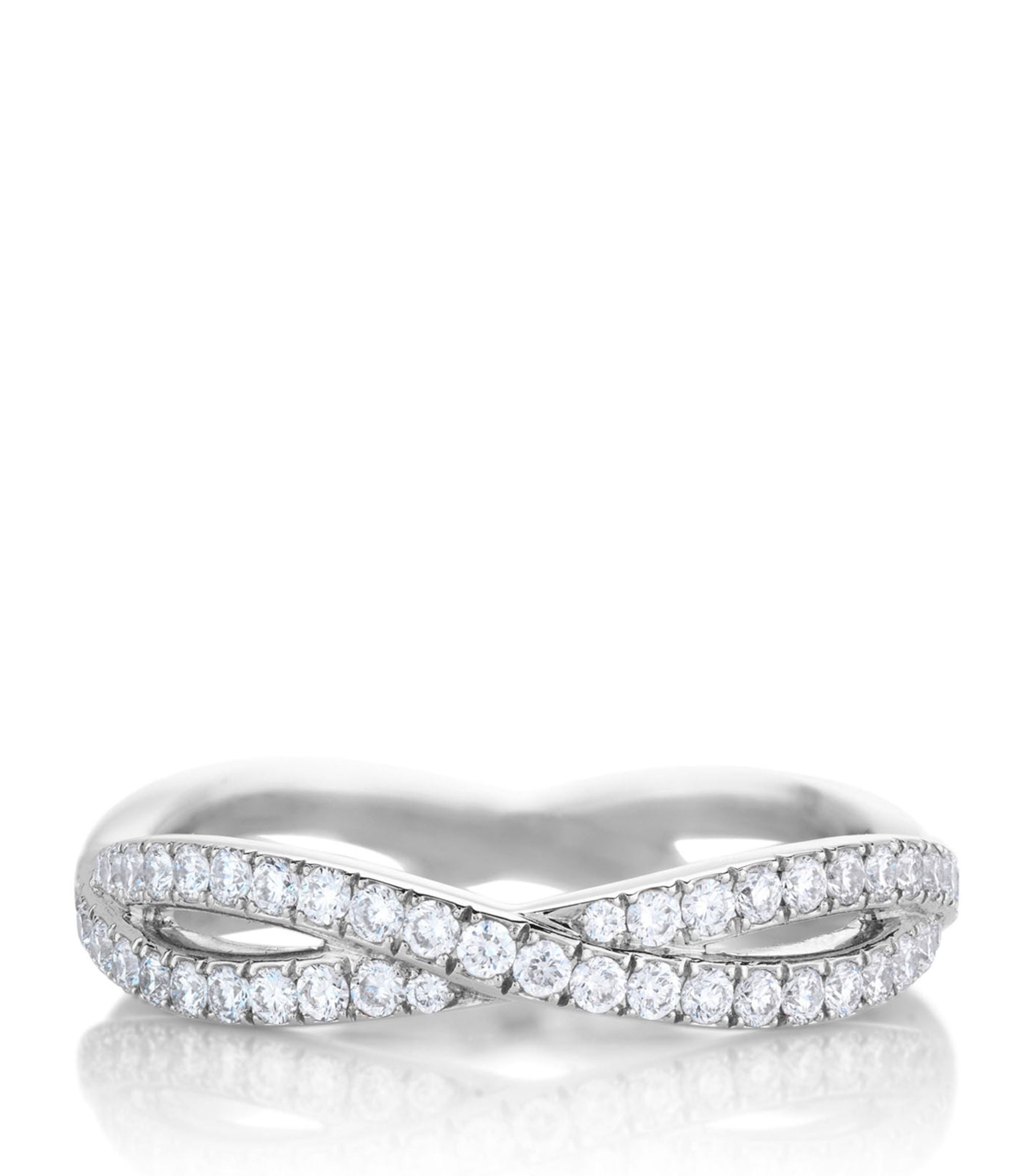 White Gold and Full Pavé Diamond Infinity Band GOODS Harrods   