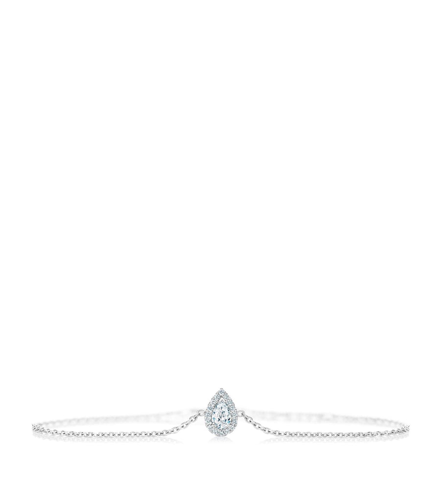 White Gold and Pear-Cut Diamond My First De Beers Aura Bracelet