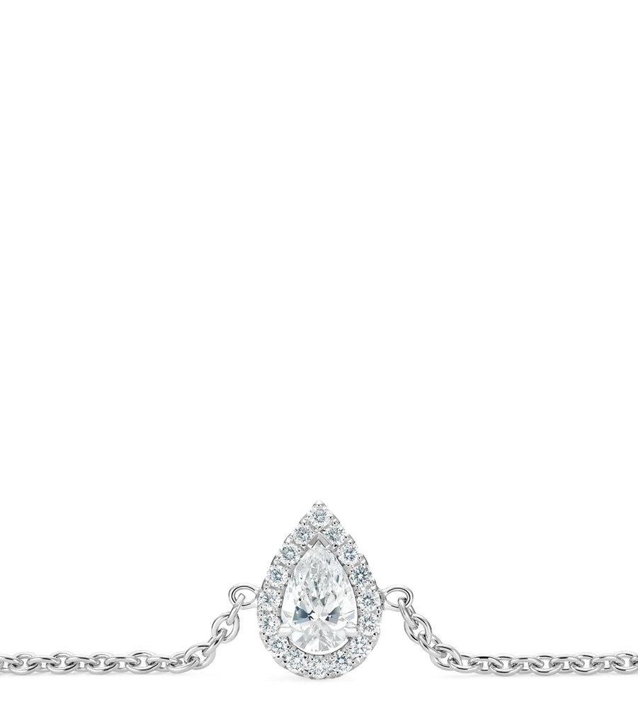 White Gold and Pear-Cut Diamond My First De Beers Aura Bracelet