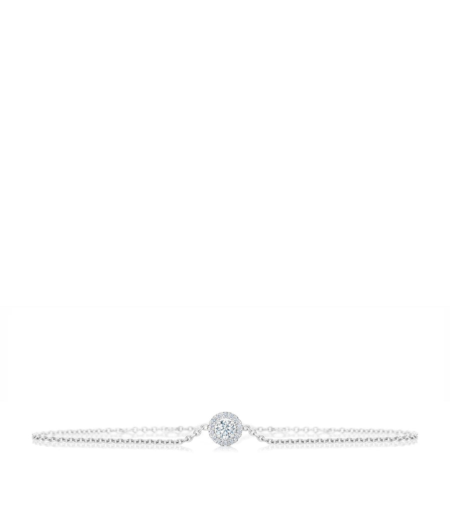 White Gold and Round-Cut Diamond My First De Beers Aura Bracelet