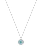 White Gold, Turquoise and Diamond Enchanted Lotus Pendant Necklace GOODS Harrods   