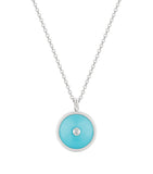 White Gold, Turquoise and Diamond Enchanted Lotus Pendant Necklace GOODS Harrods   