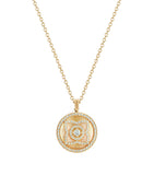 Yellow Gold and Diamond Enchanted Lotus Pendant Necklace GOODS Harrods   