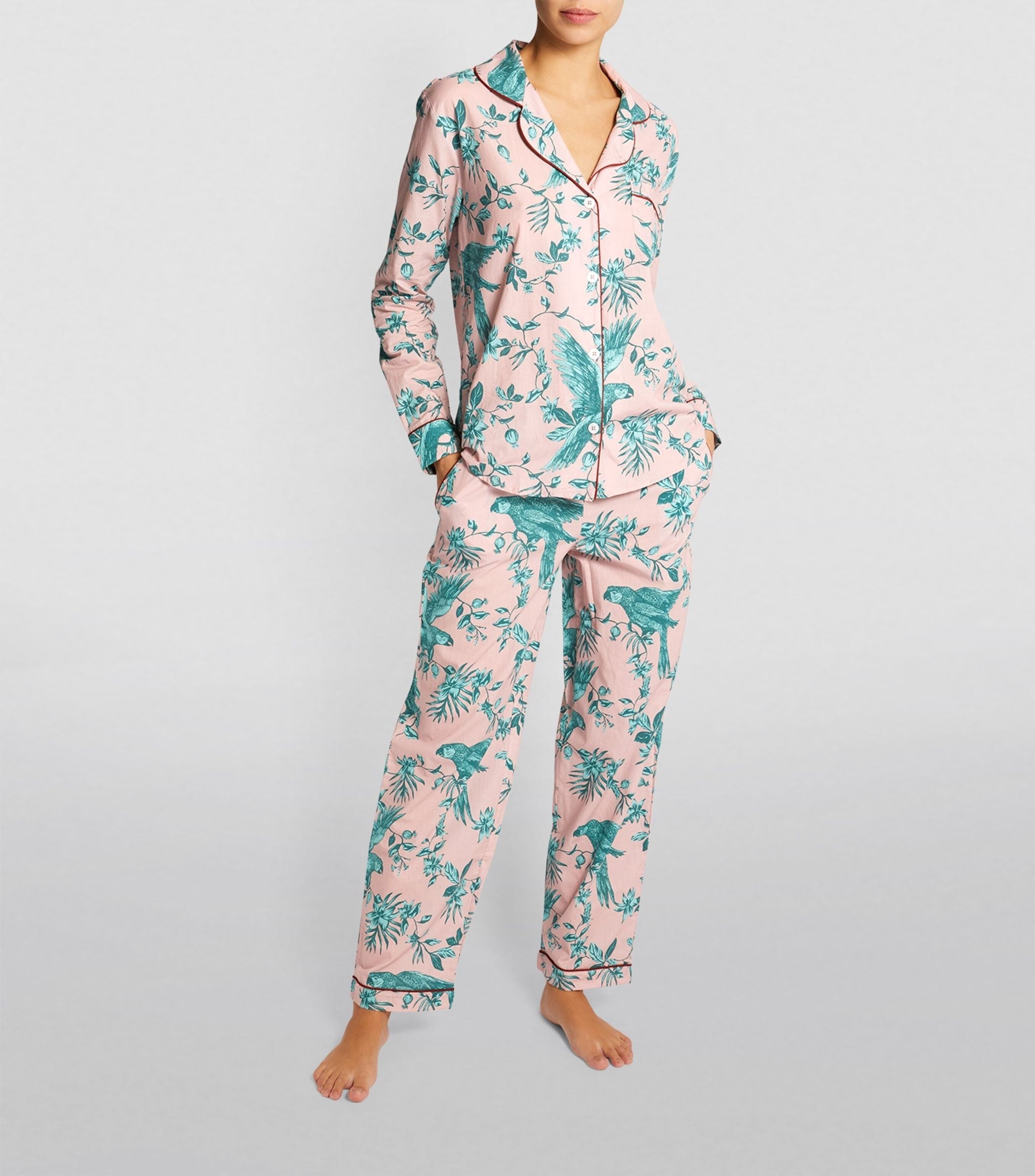 Bromley Parrot Long-Sleeved Pyjama Set GOODS Harrods   