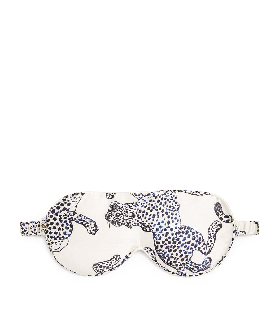 Silk Jaguar Print Eye Mask