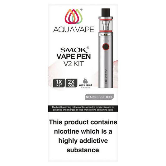 Aqua Vape Smok Vape Pen V2 Silver smoking control Sainsburys   