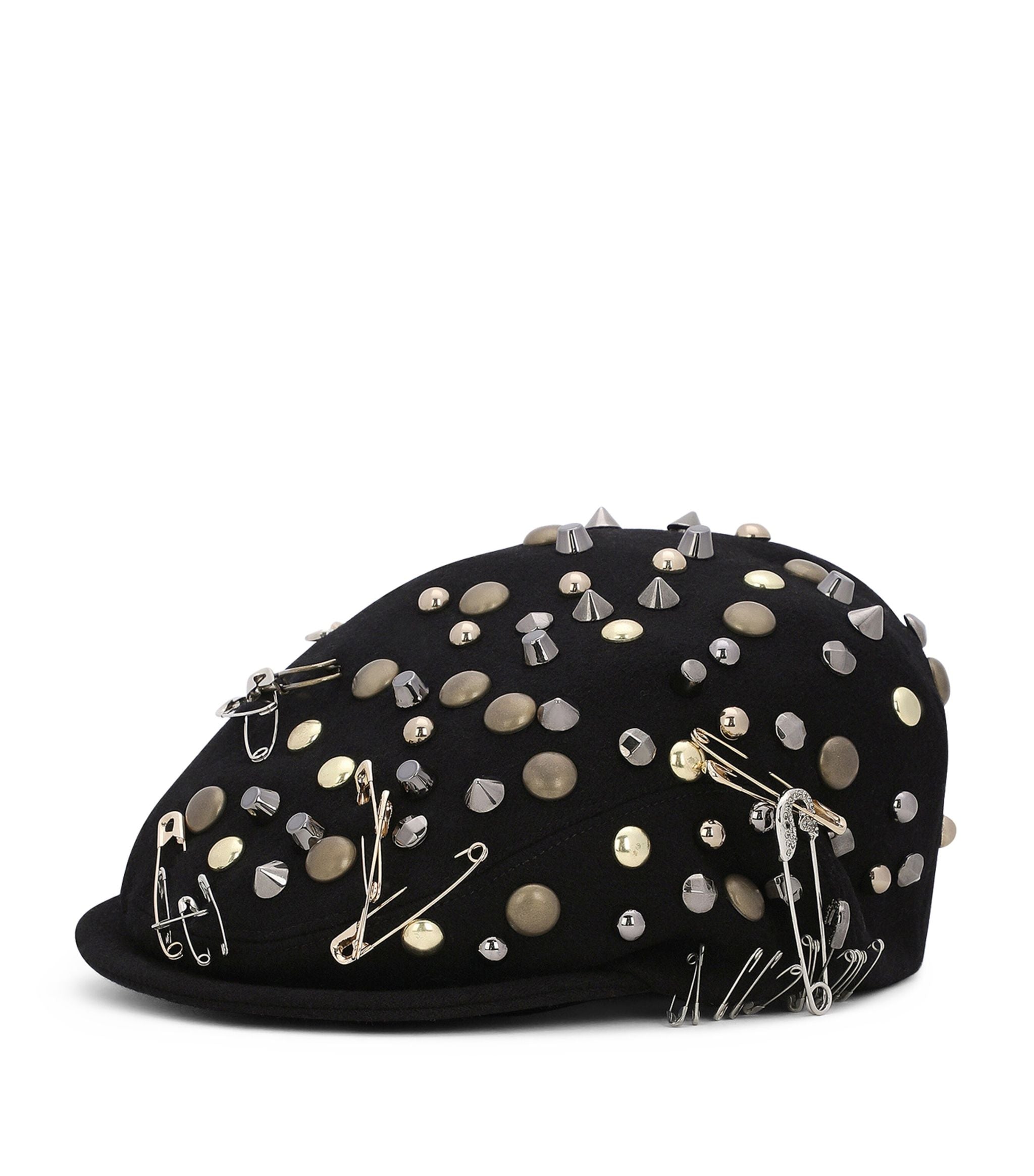 Wool-Blend Embellished Cap GOODS Harrods   