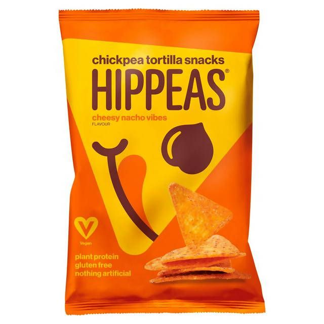 Hippeas Chickpea Tortilla Snacks Cheesy Nacho Vibes Flavour 130g