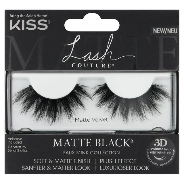 Kiss Lash Couture Matte Black Faux Mink Collection Matte Velvet