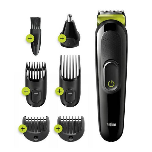 Braun 6-in-1 MGK3221 Men Beard Trimmer, Face, Ear & Nose Trimmer and Hair Clipper electric shavers Sainsburys   