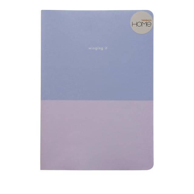 Sainsbury's Home Two Tone Lilac A5 Notebook Kitchen & Dining Sainsburys   