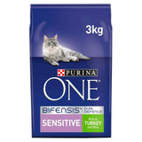 Purina One Sensitive Dry Cat Food Turkey And Rice 3kg - McGrocer