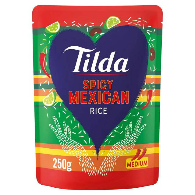 Tilda Microwave Steamed Basmati Mexican Bean & Chilli Rice 250g - McGrocer