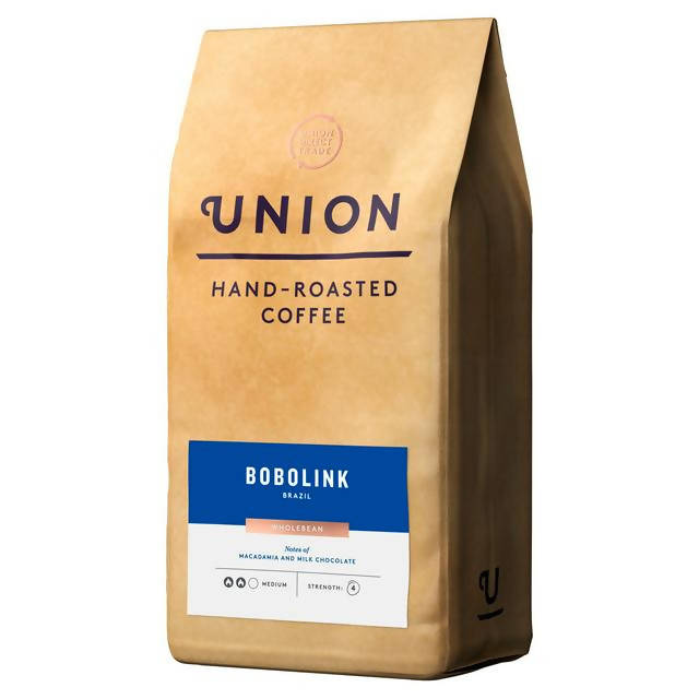 Union Hand Roasted Coffee Bobolink Brazil Wholebean 500g