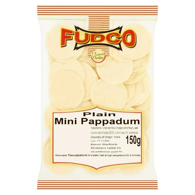 Fudco Mini Plain Pappadum 150g