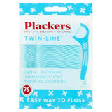 Plackers Twin-Line Cool Mint Dental Flossers x35 dental accessories & floss Sainsburys   