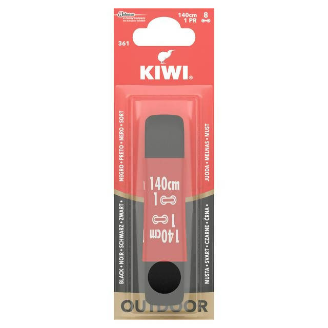 Kiwi Shoe Laces, Black 140cm