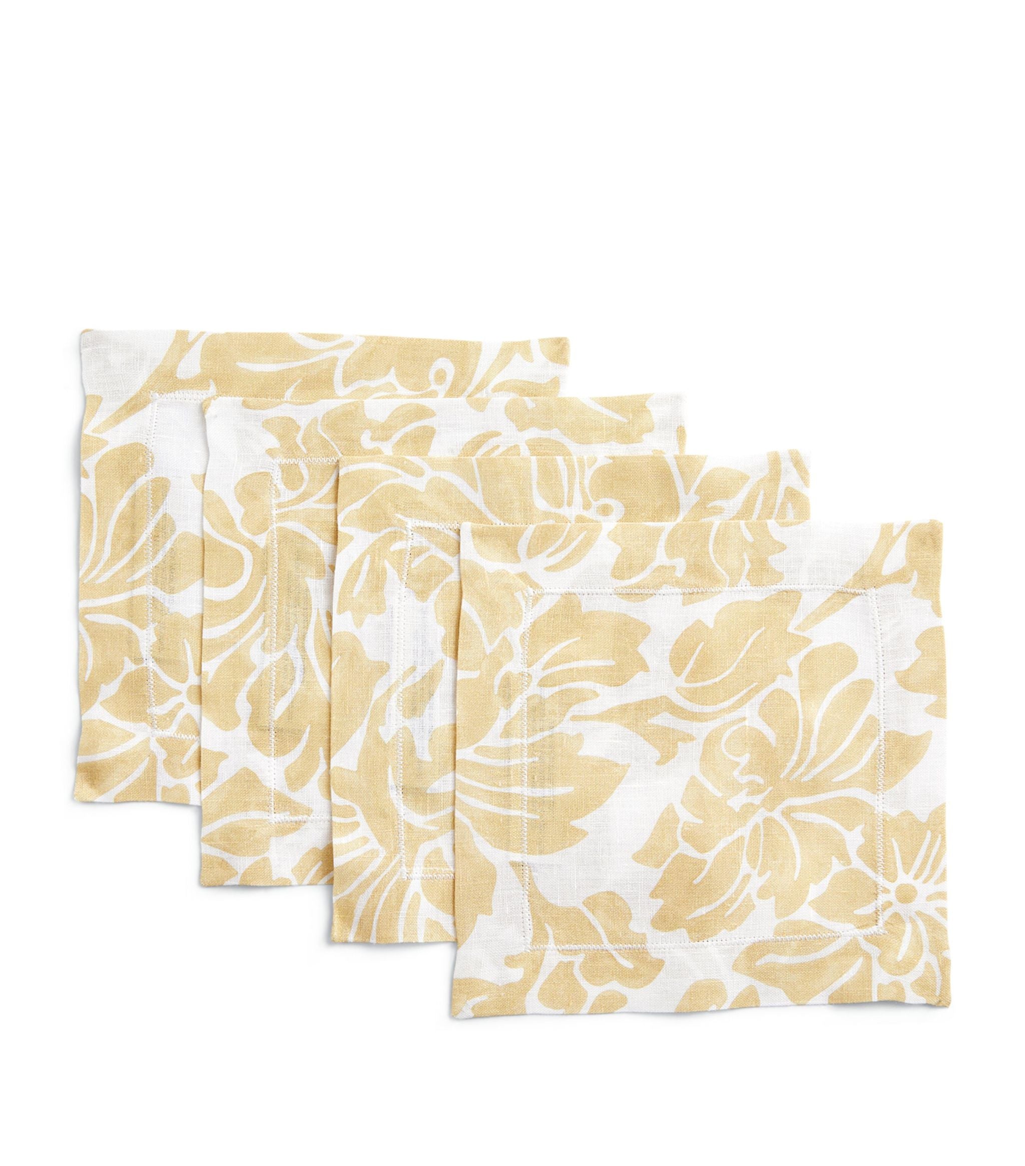 Set of 4 Floral Napkins (50cm x 50cm) GOODS Harrods   