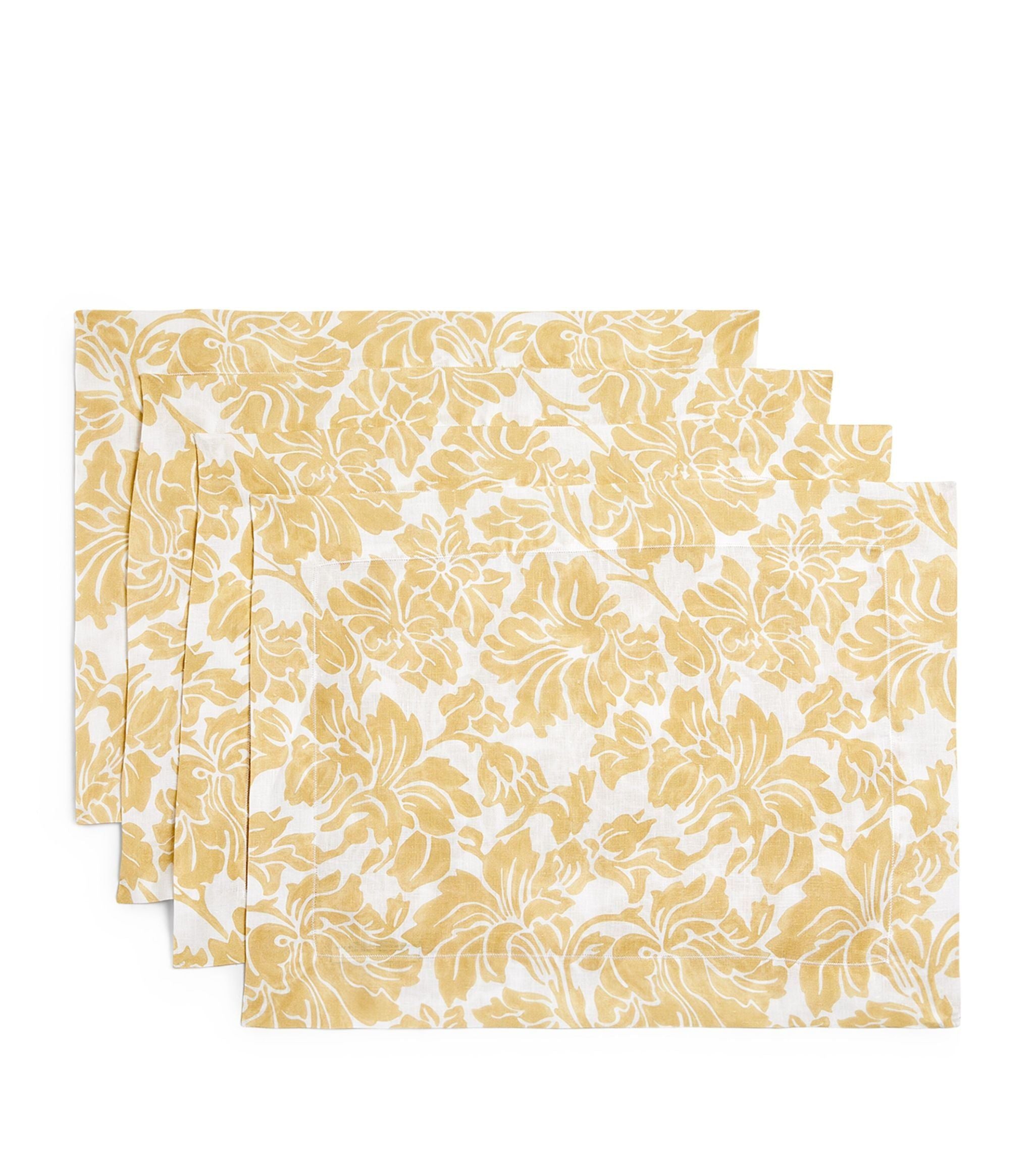 Set of 4 Floral Placemats (38cm x 50cm) GOODS Harrods   