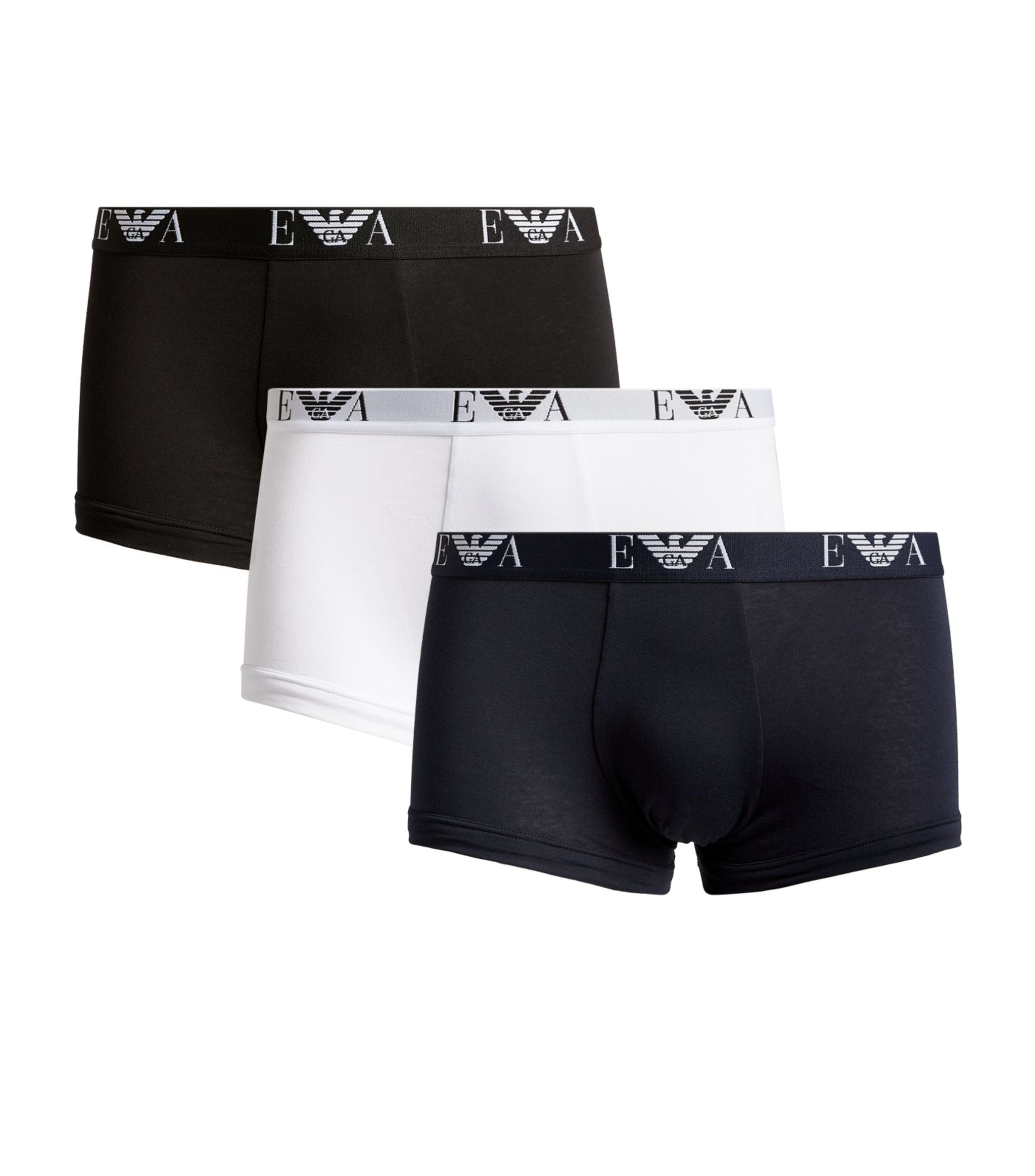 Stretch-Cotton Eagle Monogram Trunks (Pack of 3) GOODS Harrods   