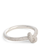 White Gold and Diamond Absolutely Slim Knot Ring GOODS Harrods   