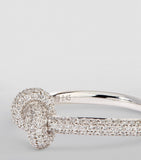 White Gold and Diamond Absolutely Slim Knot Ring GOODS Harrods   