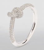 White Gold and Diamond Absolutely Slim Knot Ring GOODS Harrods   