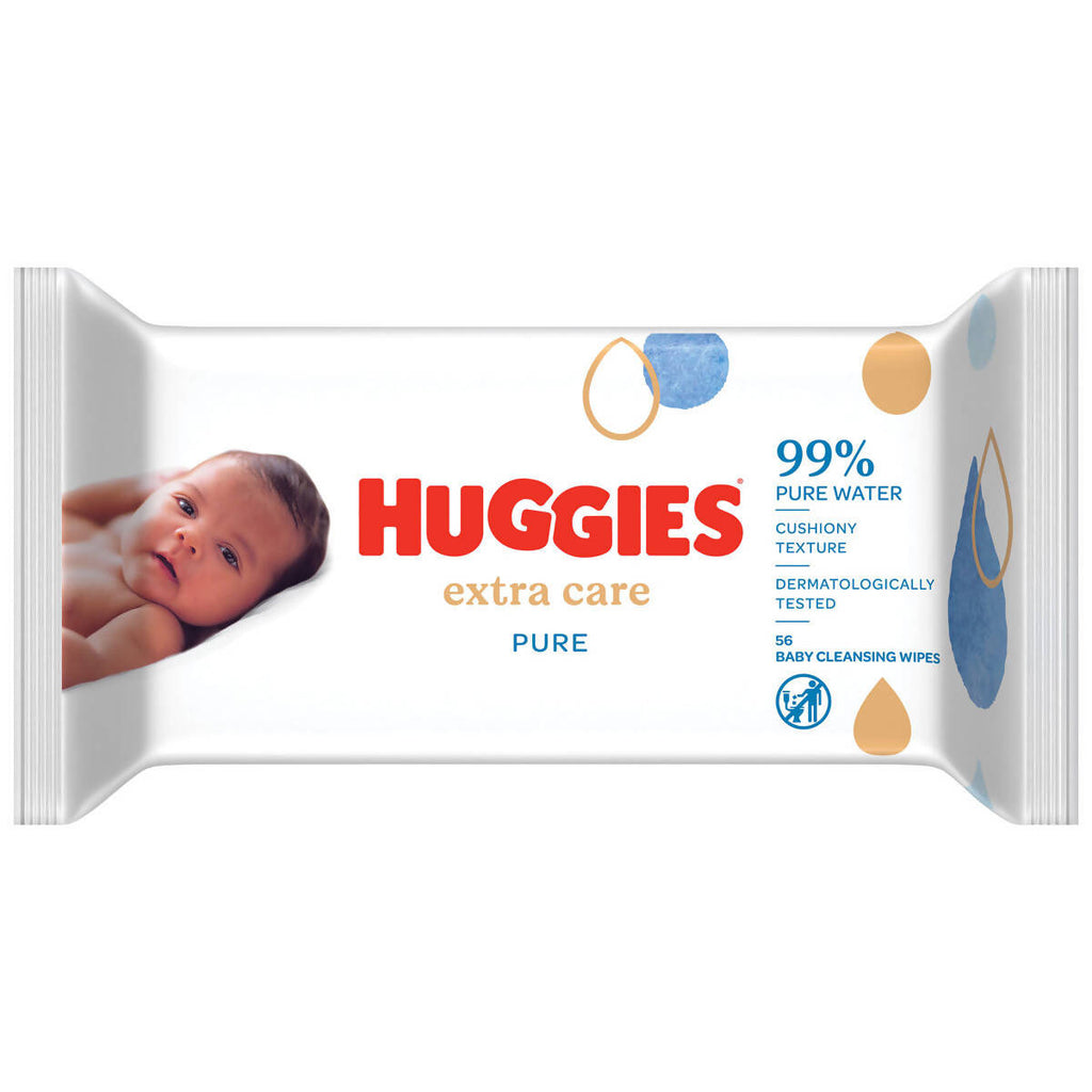 Huggies Pure Extra Care Baby Wipes, 8 x 56 Wipes