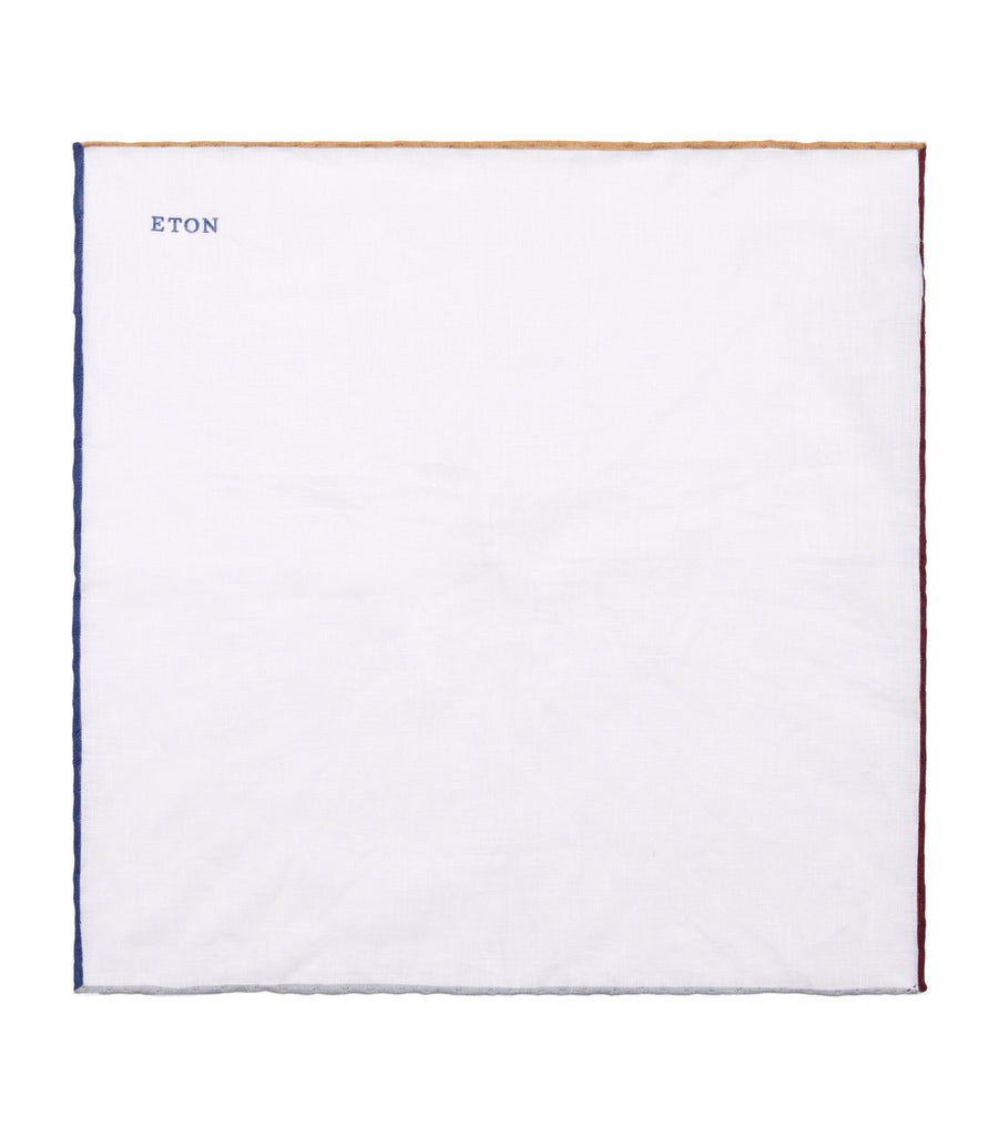 Linen Coloured-Edge Pocket Square